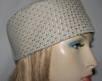 BUCHARIAN Kippah Headcovering • Gray Silver Taupe Head Covering • Jewish Kipa • Bar Mitzvah • Yarmulke • Kippot • Wedding Kipah • Prayer Cap