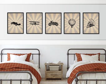 Vintage Transportation Posters: Classroom & Playroom Wall Art (Digital Download)