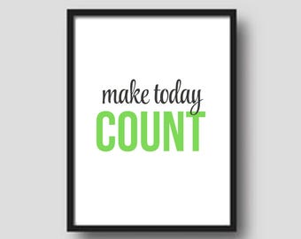 Poster "Fai in modo che oggi conti", decorazione per l'aula (download digitale)