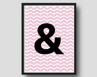 Stampa artistica Ampersand, decorazione per sala giochi (download digitale)