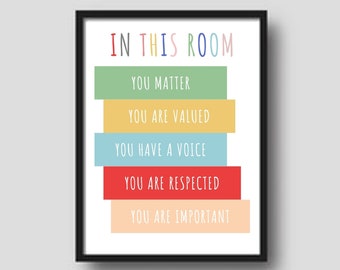 Printable decorative and educational posters for the classroom, playroom or therapy setting.