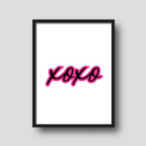 "Süßes zum Ausdrucken ""XOXO"" dekoratives Poster für das Klassenzimmer, Spielzimmer oder Kinderzimmer."