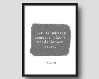 Frozen-filmcitaatposter: klasdecor (digitale download)