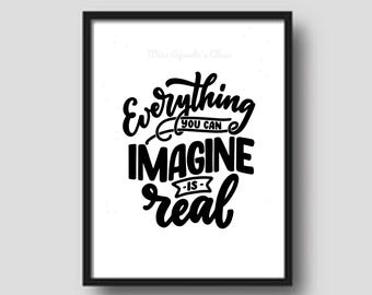 Tutto ciò che puoi immaginare Poster: Decorazione murale per la sala giochi (download digitale)