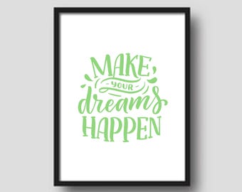 Poster "Realizza i tuoi sogni": decorazione murale per la sala giochi (download digitale)