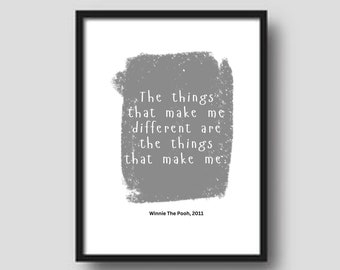 Winnie de Poeh-citaatposter: klasdecor (digitale download)