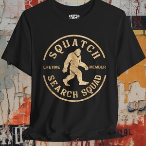Squatch Search Squad Tee | Bigfoot T-shirt | Lifetime Member Top | Bella + Canvas Unisex | Cryptozoology Shirt | Mystery Monster