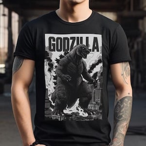 Vintage Godzilla T-Shirt | Retro Kaiju Unisex Tee | Classic Monster Movie Shirt | Gift for Godzilla Fans, Nostalgic Japanese Culture Apparel