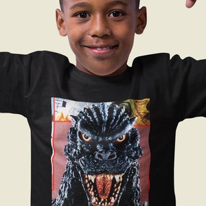 Godzilla Kids Shirt | Retro Vintage Monster Movie Tee | Childrens T-shirt | Kaiju Movie T-shirt | Classic Godzilla | Sci-Fi