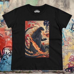 Godzilla Ladies T-Shirt | Ladies Tee | Paranormal, Halloween, Spiritual | Goth, Gothic