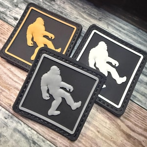 Parche moral de Bigfoot, PVC, goma, velcro, gancho, gancho, parche táctico de críptido, equipo de Sasquatch, parche para mochila de camping, regalo para excursionista, criptozoología
