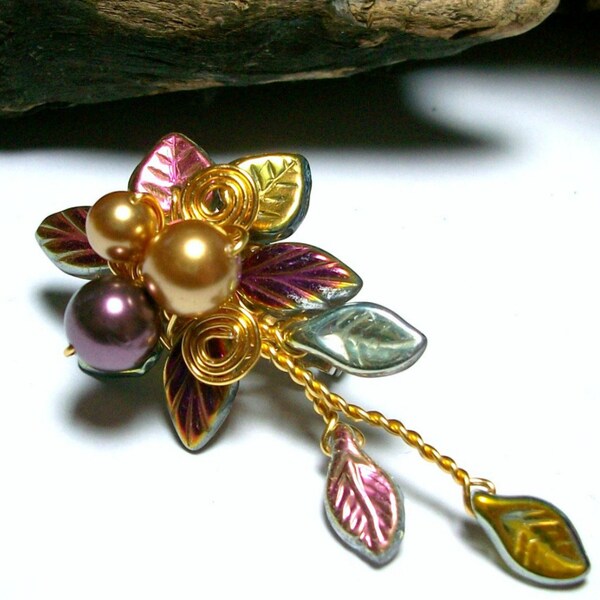 Titania Brooch Boutonniere Hair Pin - Single or Set - Mix and Match