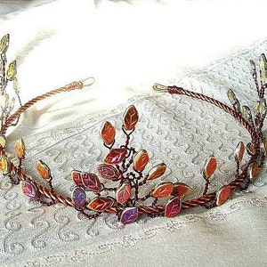 Elven Forest Autumn Circlet Crown image 1