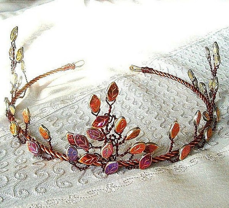 Elven Forest Autumn Circlet Crown image 1