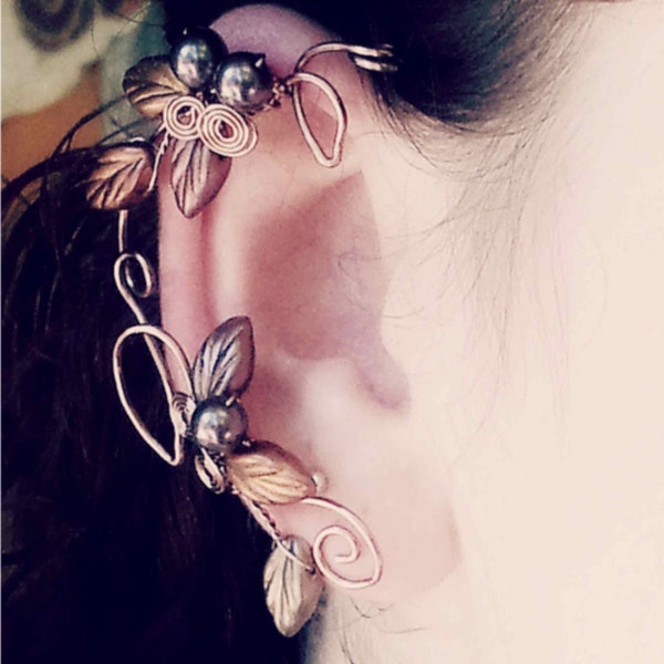 Art Nouveau Ear Cuff Wrap Autumn Cornucopia Ear Dreams Ear Climber Ear Jacket No Piercing Nickel Free Earrings