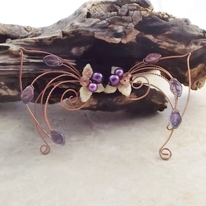 Copper Woodland Elf Ear Cuff Fairy Ears Pair or Single