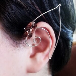 Celtic Spiral Elf Ear Cuffs Pair Unisex Elf Ears image 5