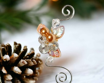 Golden Leaves Ear Cuff Climber Vine - No Piercing - Fairy Lights Collection