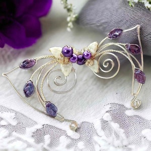 Sugarplum Fairy Elf Ear Cuff Wraps Fairycore Jewelry No Piercing image 3