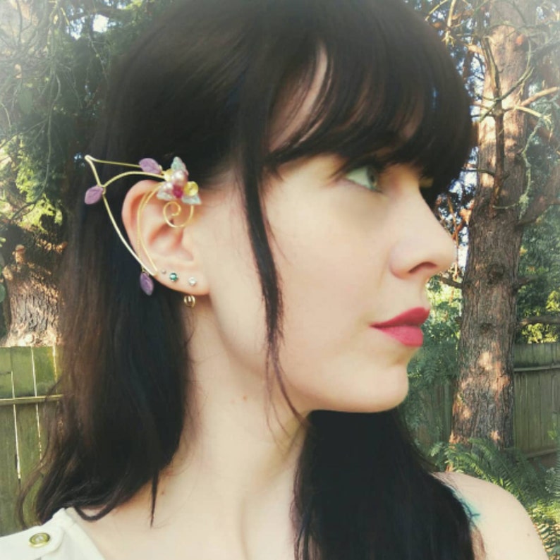 Sugarplum Fairy Elf Ear Cuff Wraps Fairycore Jewelry No Piercing image 8