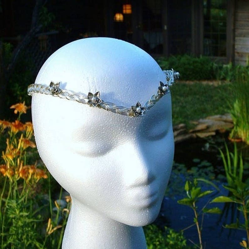 Elven Mithril Ivy Leaf Circlet Costume Crown Tiara Cosplay Headdress