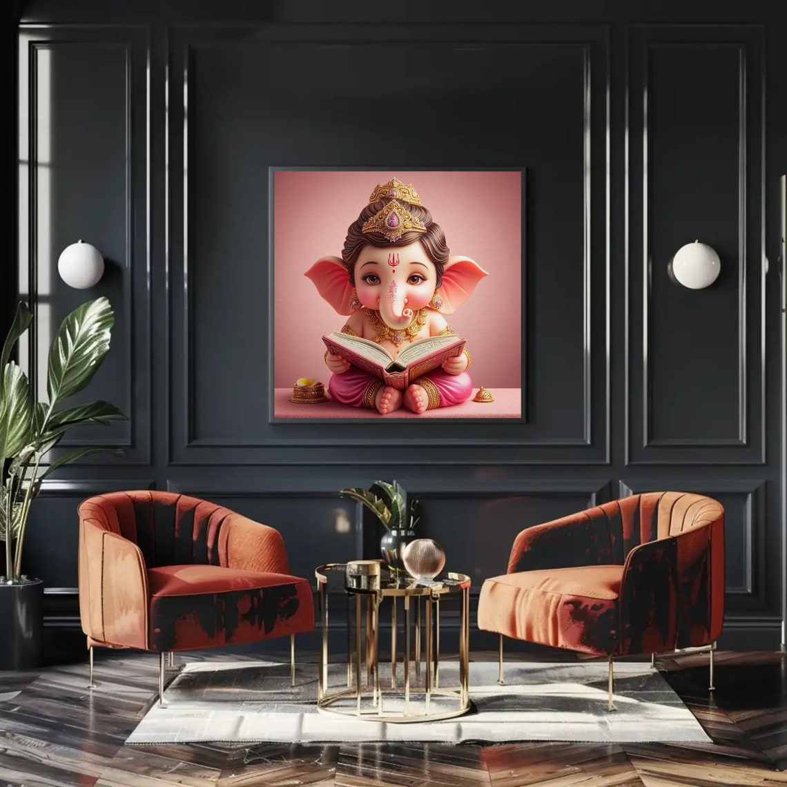 Lord Ganesha Printable Digital Wall Art, Hindu Wall Art, Ganesha Kids ...
