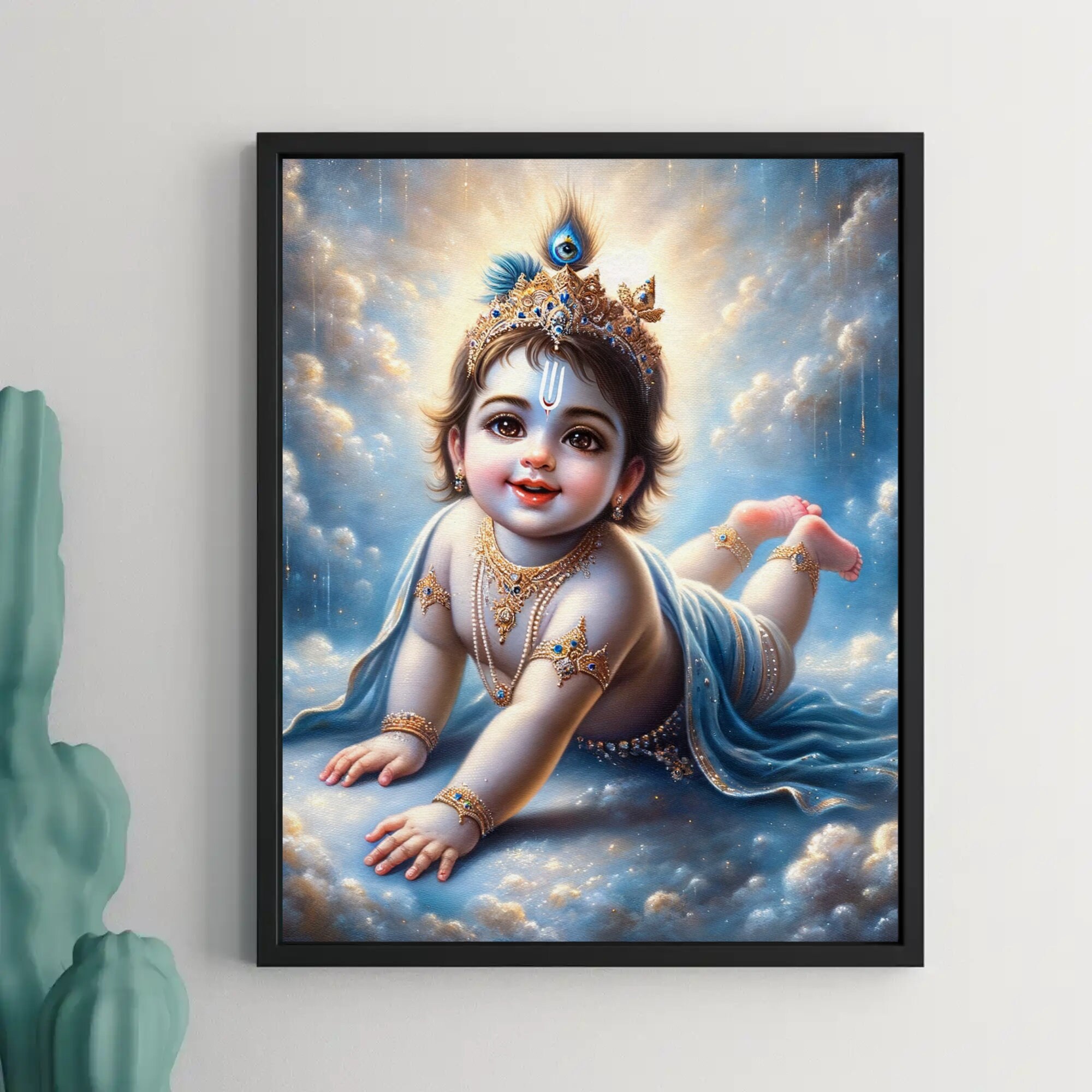Beautiful Baby Krishna Printable Digital Wall Art Hindu Wall Art Beautiful Baby Krishna Printable Digital Wall Art Hindu Wall Art