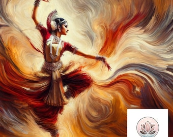 Classical Dancer Printable digital abstract wall art, dance art poster, Acrylic art print