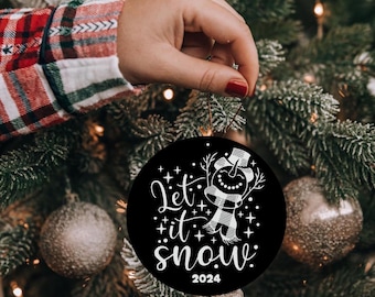 Personalized Matte Black Couple Photo Ornament, Christmas Gifts, Custom Photo Metal Ornament, New Baby, Picture Ornament, Christmas Gifts