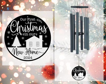 Custom Outdoor Christmas Gift for Loss, Memorial Wind Chimes, Personalized Listen to the wind Windchime, In Memory of Remembrance Gift
