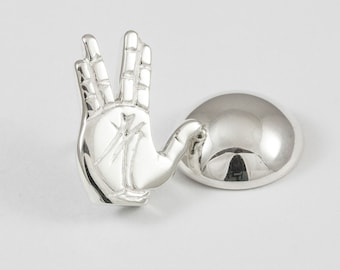 Spock Lapel Pin, Sterling Silver