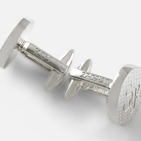 Personalize any pair of cufflinks - Engrave your initials or date