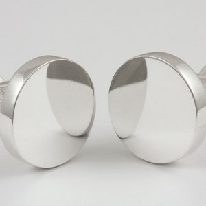 Button Cufflinks, Sterling Silver