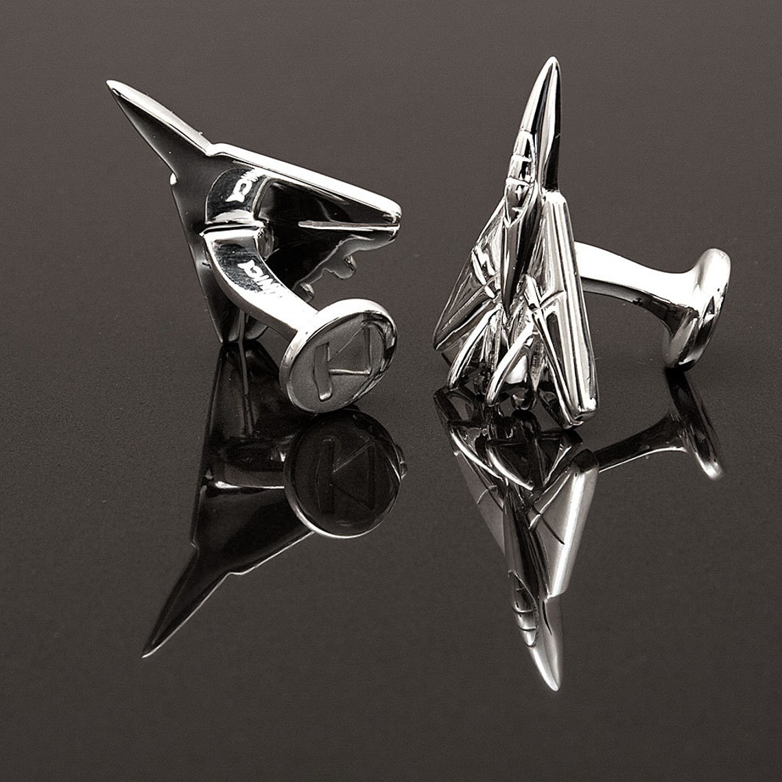 Sterling Silver Top Gun Fighter Cufflinks Etsy