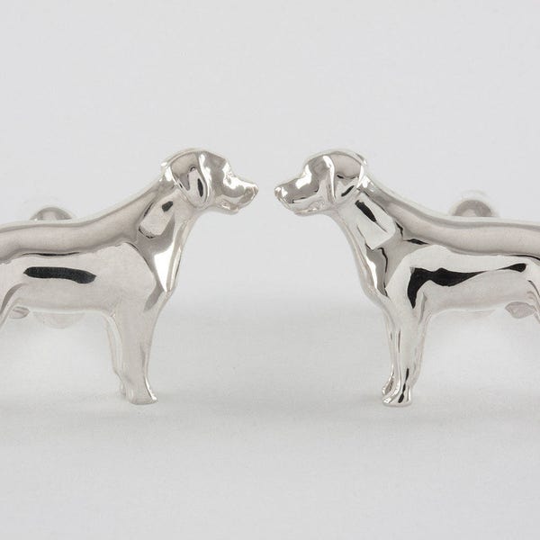 Labrador Cufflinks, Sterling Silver, handcrafted, personalized