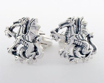 Dragon Cufflinks Sterling Silver