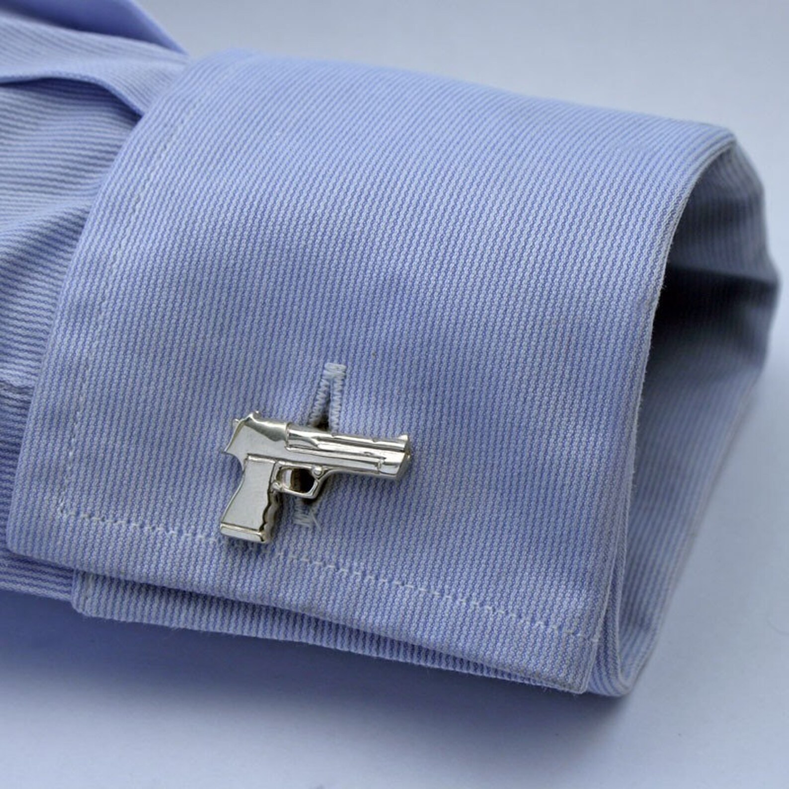 Bang Bang Bang Gun Cufflinks, Sterling Silver, Handcrafted Etsy