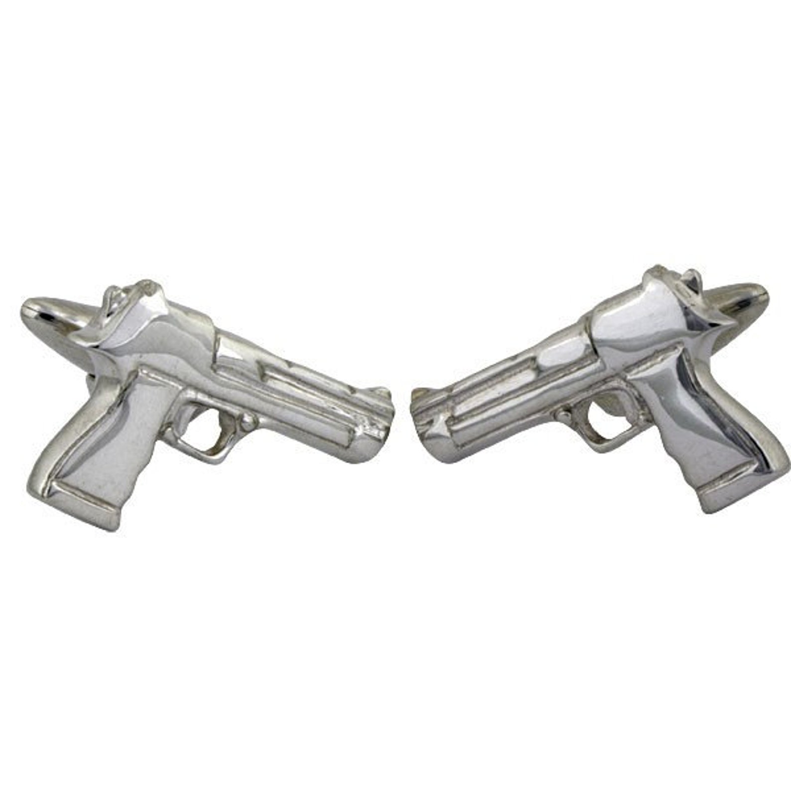 Bang Bang Bang Gun Cufflinks, Sterling Silver, Handcrafted Etsy