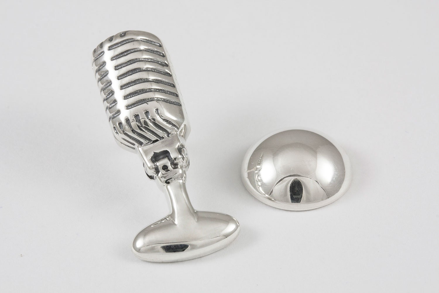 Microphone Lapel Pin Sterling Silver Etsy