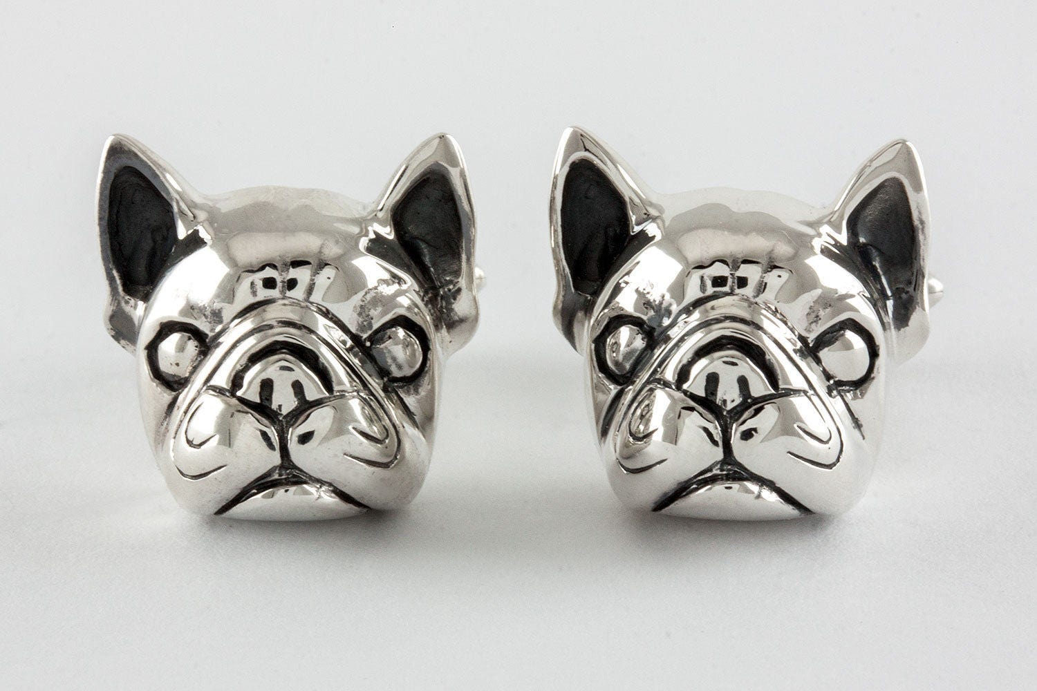 Silver shop bulldog cufflinks
