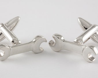 Home Improvement  Wrench Cufflinks, Sterling Silver