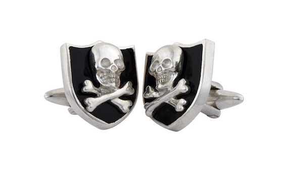 Select Gifts Bone England Heraldry Crest Sterling Silver Cufflinks Engraved Message Box