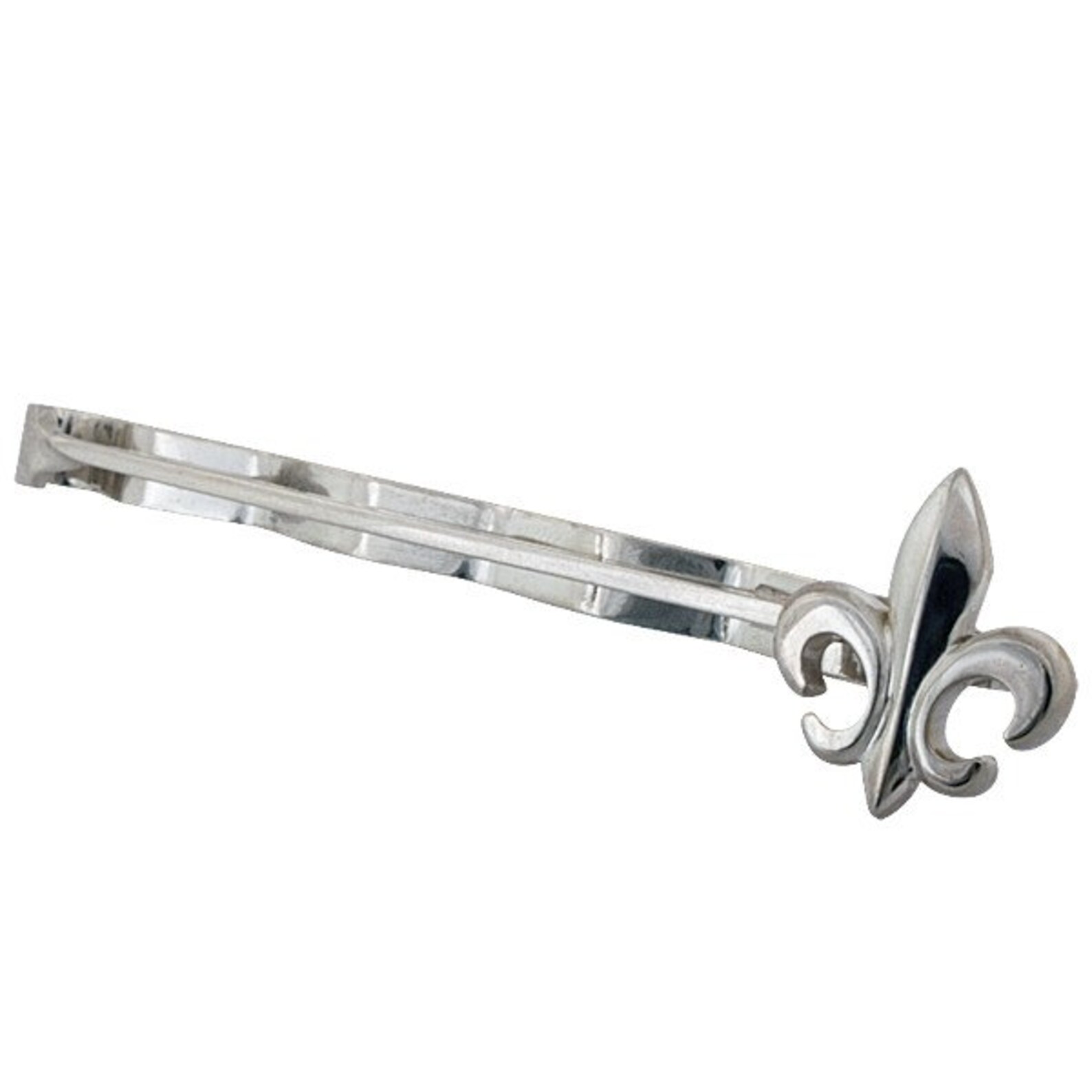 Fleur De Lis Tie Bar Clip, Sterling Silver, Handcrafted Etsy