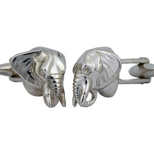 Elephant Cufflinks, Sterling Silver, Handmade image 2