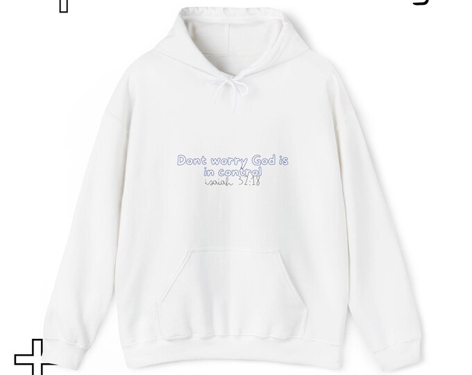 Unisex Heavy Blend™ Hooded Sweatshirt, Dont worry god is in control, Cute trendy , oversized hoodie.