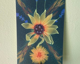 First Harvest Postcard Print, Altar Card Art, Eco-friendly Recycled Paper