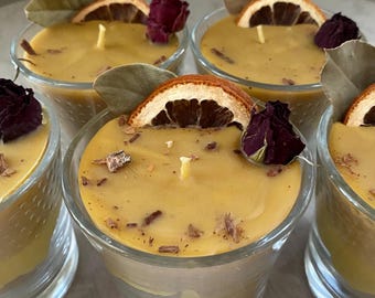 Prosperity Jar Candle, 5 oz Hand Poured Eco Friendly Beeswax Candle