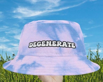 Music Festival Bucket Hat, Rave Accessories, Degenerate Hat, Festival Outfit