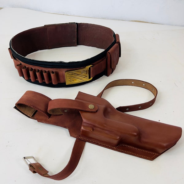 Inspired by Star Wars Book Of Boba Fett Leather belt with Holster