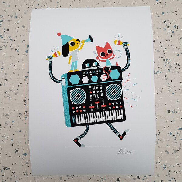 Synthi Party - A4 Giclee Print